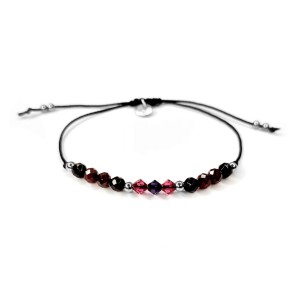 Bransoletka Granat Black Grace Silv Crystals ..jpg