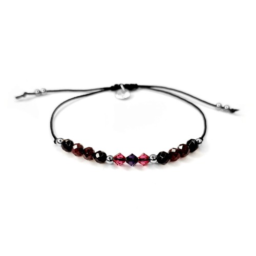 Bransoletka Granat Black Grace Silv Crystals ..jpg