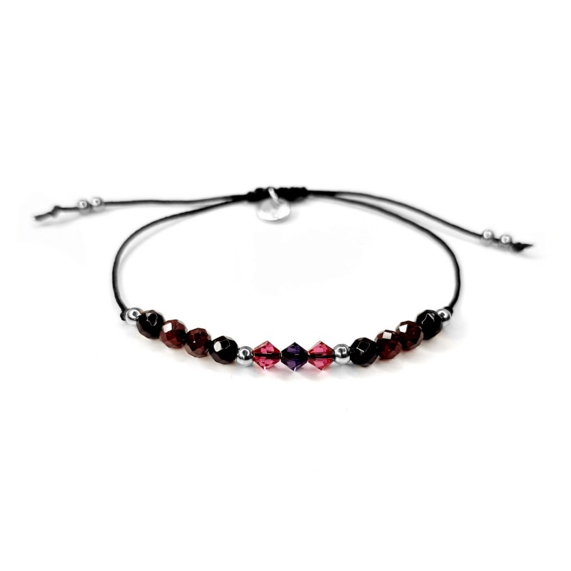 Bransoletka Granat Black Grace Silv Crystals ..jpg