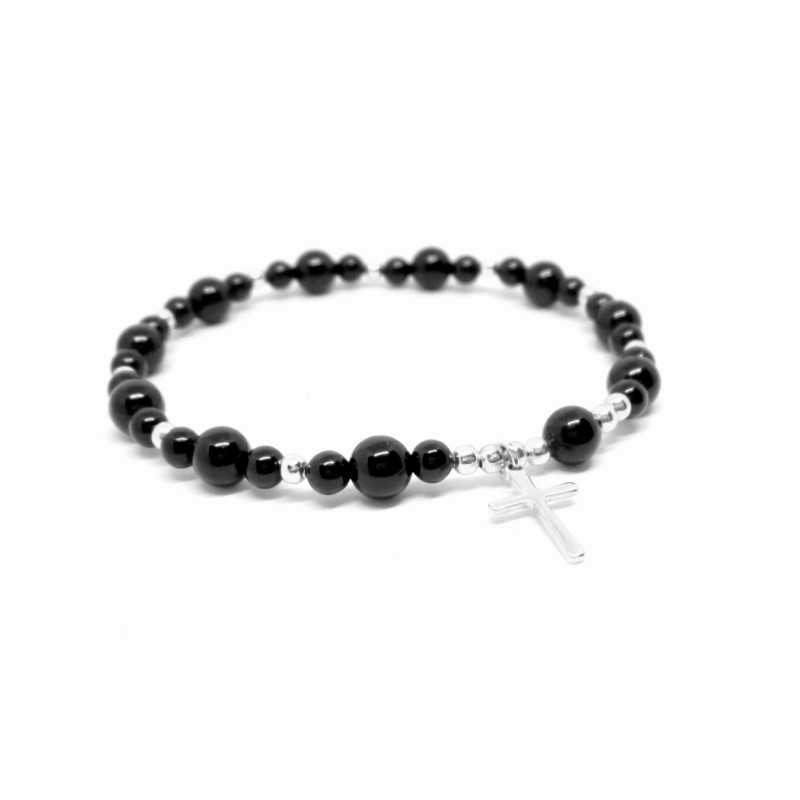 Bransoletka damski różaniec ROSARY Silv.jpg