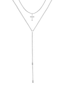 Naszyjnik podwojny Double with Cross Silv.jpg