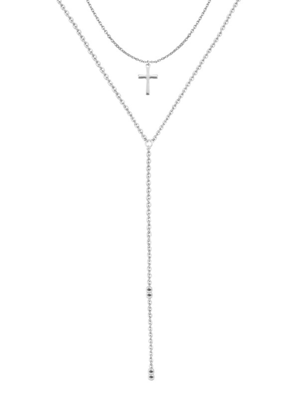 Naszyjnik podwojny Double with Cross Silv.jpg