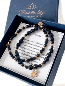 Zestaw czarne Bransoletki z kamieni Onyks / Z BG