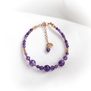 Bransoletka harmonii z kamieni Ametyst /Inspire Grace VG/