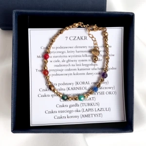 Bransoletka 7 Czakr kamienie naturalne RÓWNOWAGA HARMONIA /Czakry Spray G/
